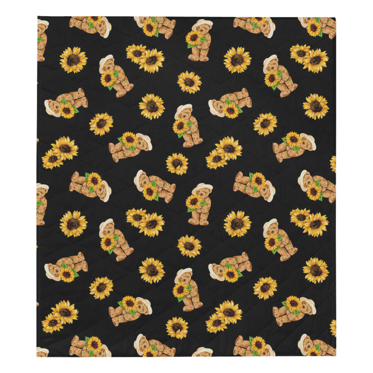 Sunflower Pattern Print Design SF016 Premium Quilt