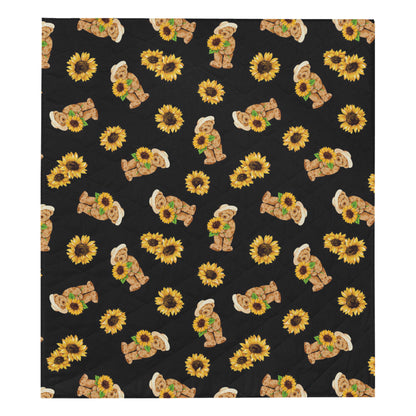 Sunflower Pattern Print Design SF016 Premium Quilt