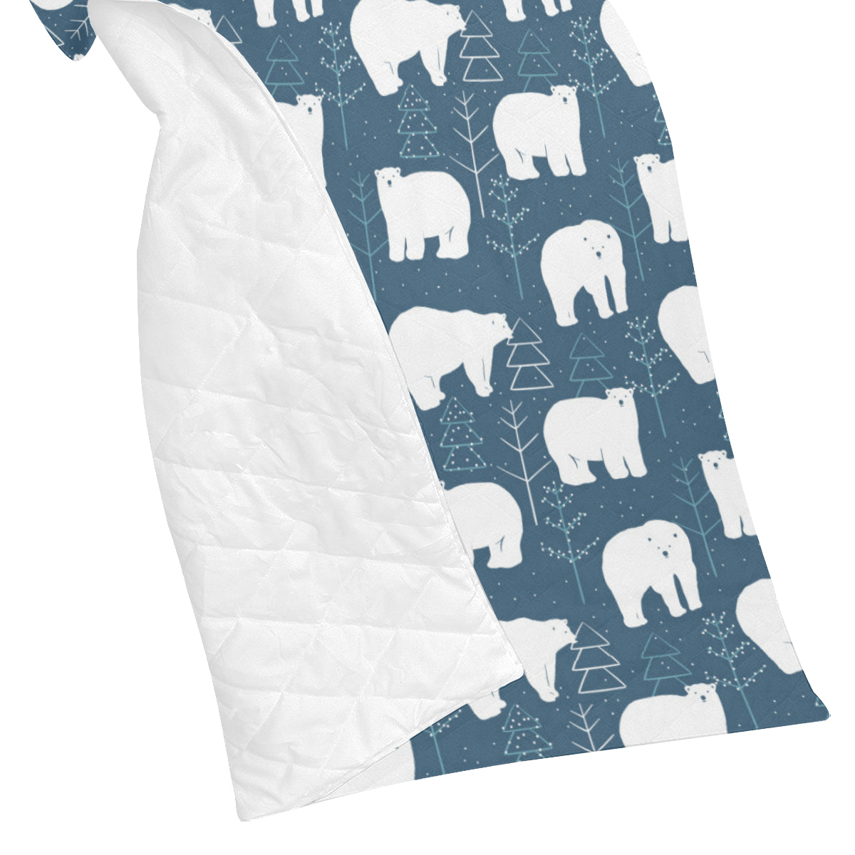 Polar Bear Pattern Print Design A01 Premium Quilt