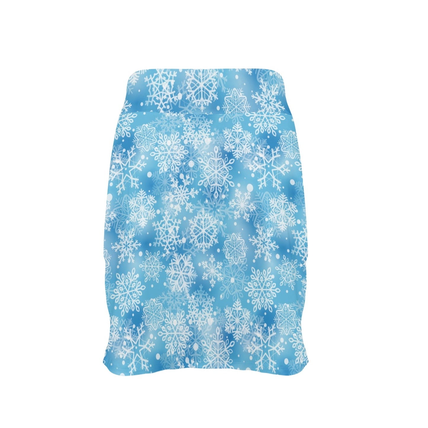 Snowflake Blue Print Design LKS301 17" Golf & Pickleball Skort with Pockets