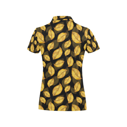 Elm Leave Summer Print Pattern Women's Polo Shirt