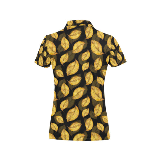 Elm Leave Summer Print Pattern Women's Polo Shirt