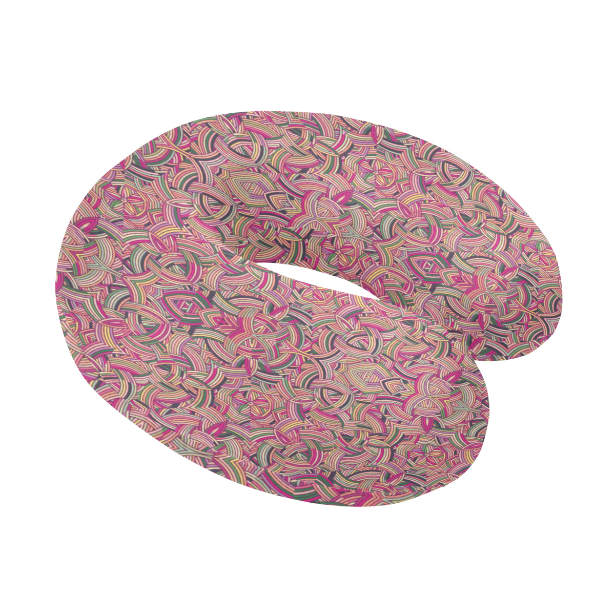Celtic Pattern Print Design 04 U-Shaped Travel Neck Pillow