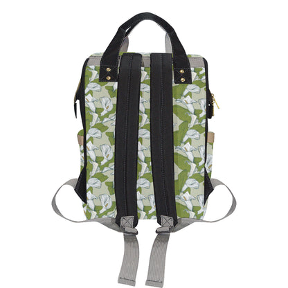 Lily Pattern Print Design LY08 Diaper Bag Backpack