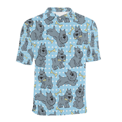 Schnauzers Pattern Print Design A02 Men Polo Shirt
