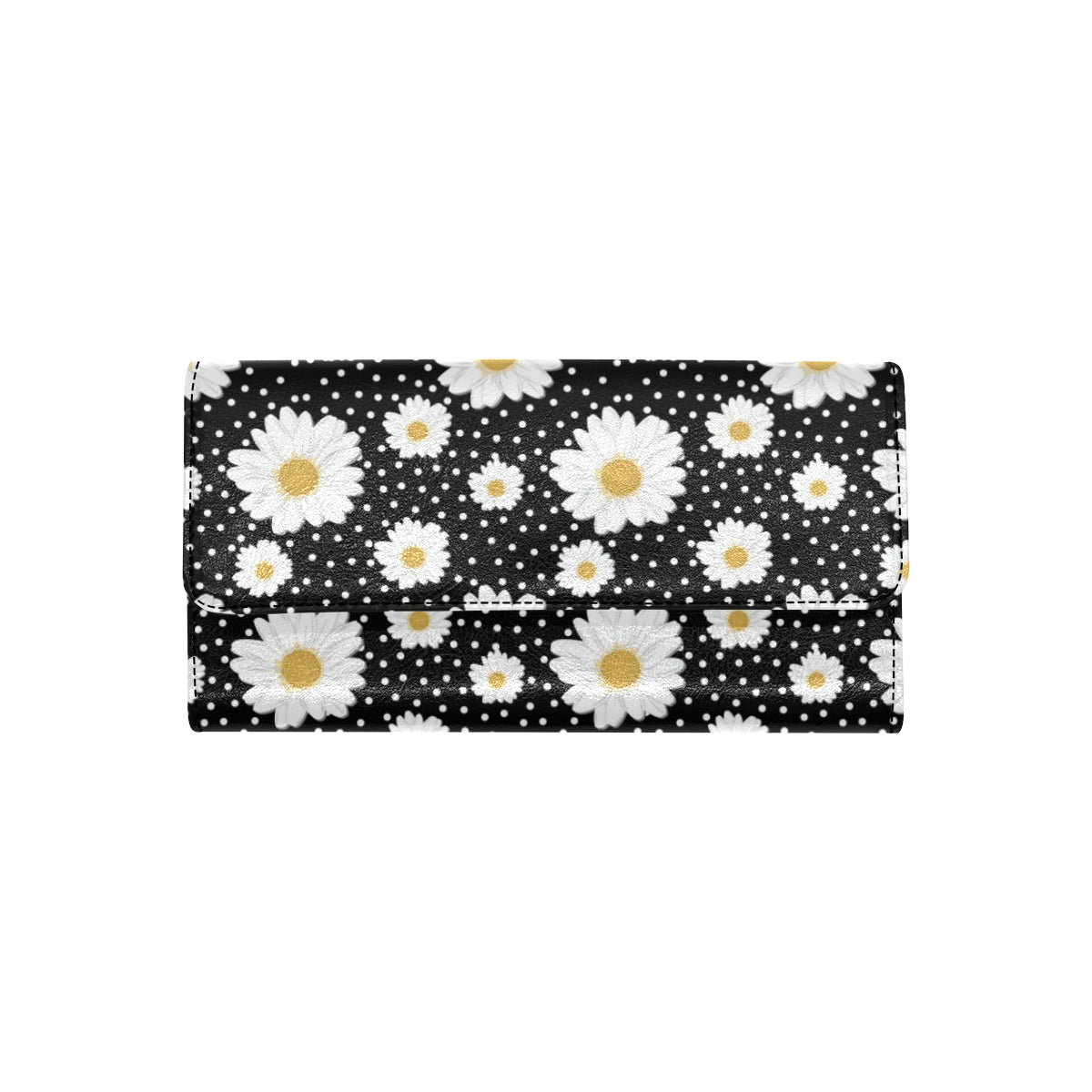 Daisy Pattern Print Design DS02 Women's Trifold Wallet