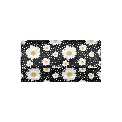 Daisy Pattern Print Design DS02 Women's Trifold Wallet