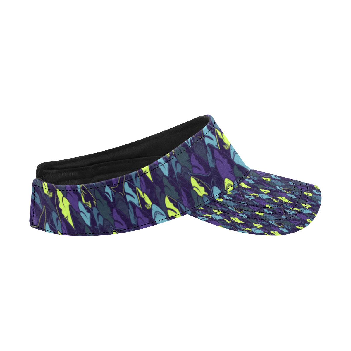 Shark Neon color Print Unisex Sun Visor