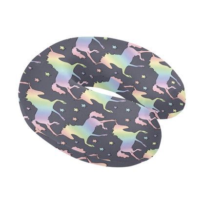 Rainbow Pattern Print Design A05 U-Shaped Travel Neck Pillow