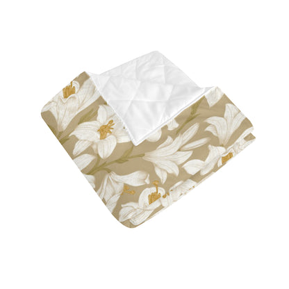 Lily Pattern Print Design LY07 Premium Quilt