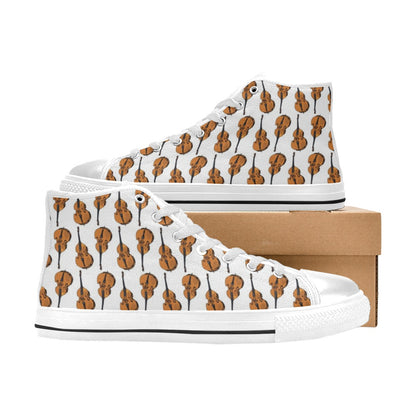 Cello Print Design LKS403 Men's High Top Canvas Shoes