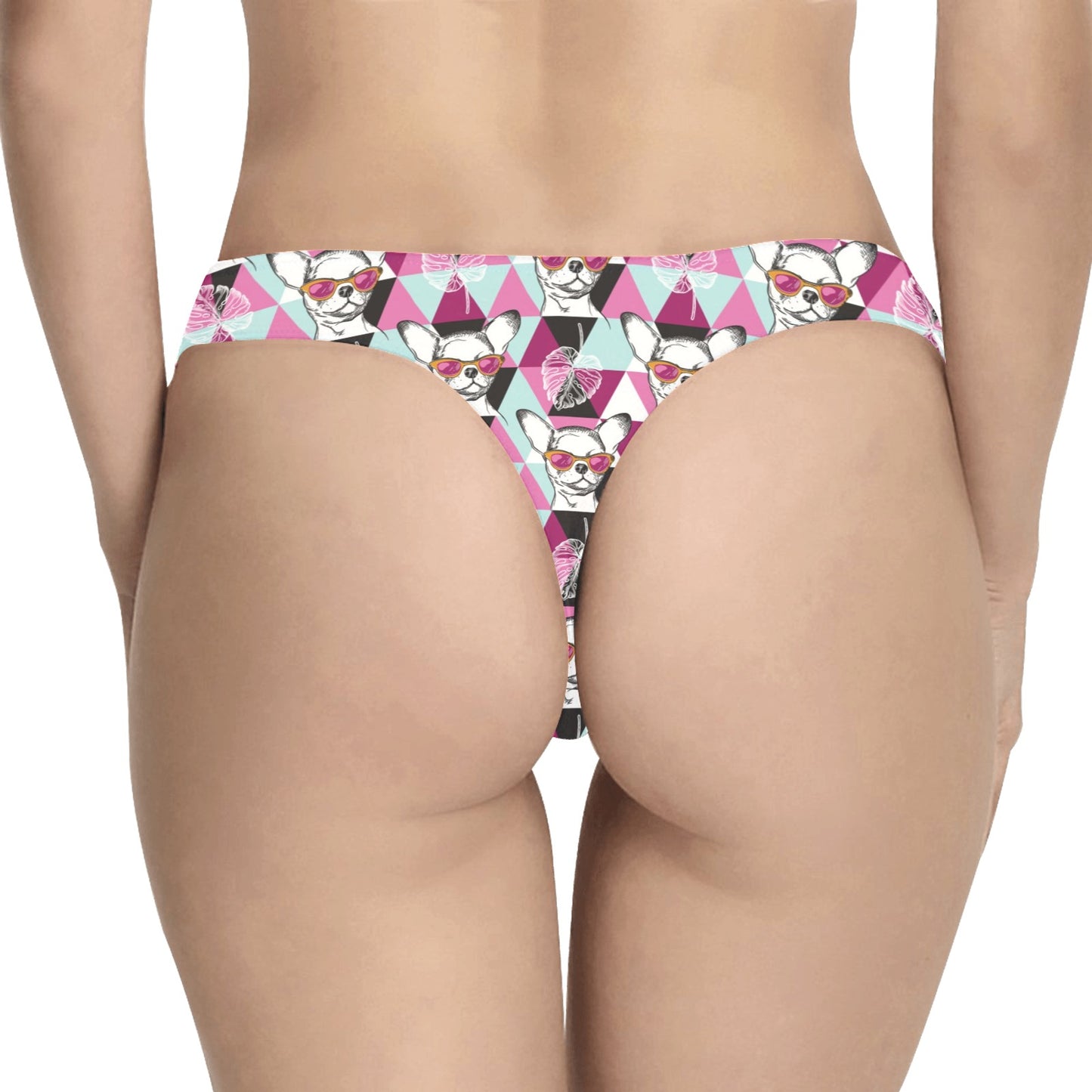 Chihuahua Cute Triangle Pattern Women's Thongs