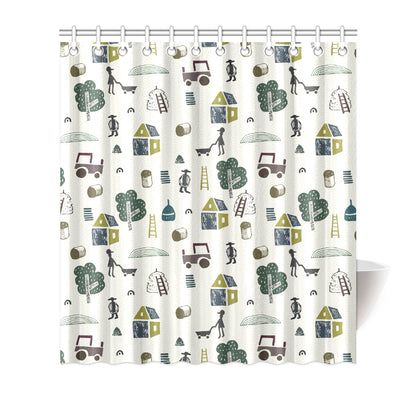 Agricultural Farm Print Design 01 Shower Curtain