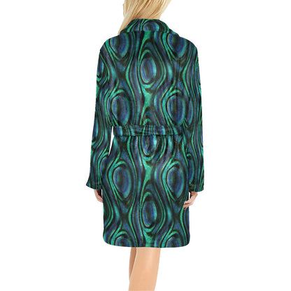 Abalone Pattern Print Design 01 Women's Fleece Robe
