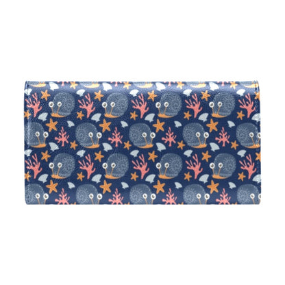 Snail Print Design LKS402 Women's Trifold Wallet