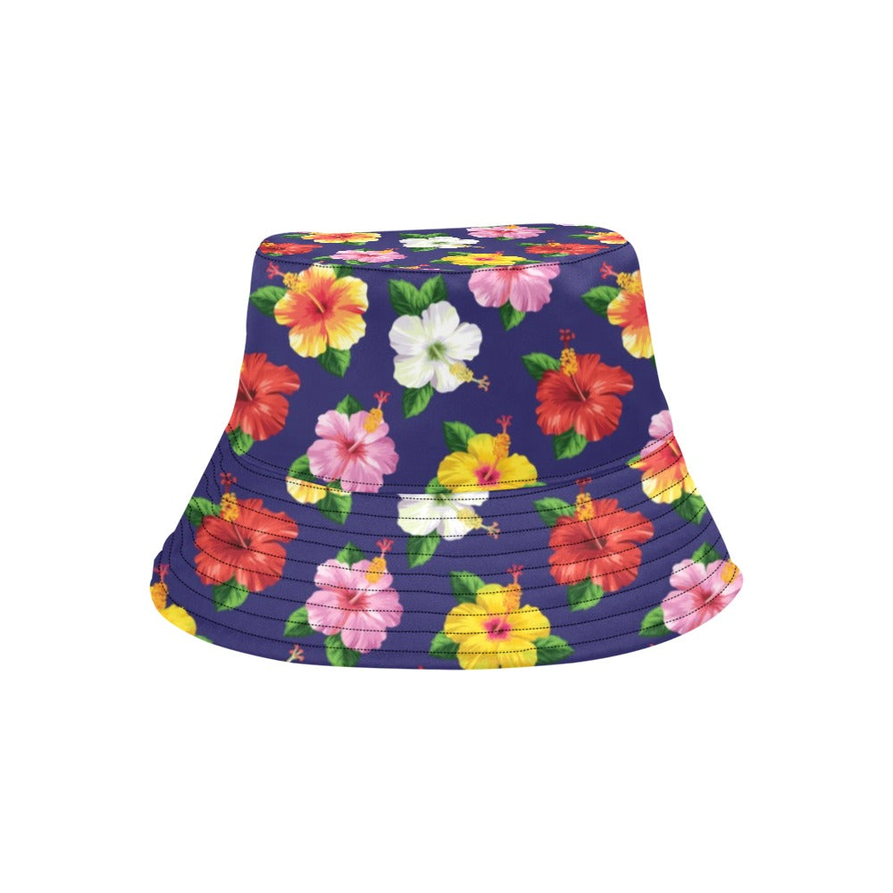 Hibiscus Colorful Print Design LKS301 Unisex Bucket Hat