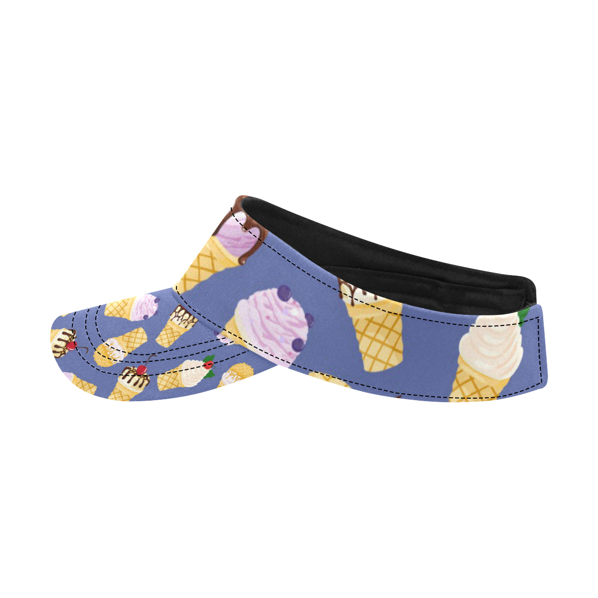 Ice Cream Pattern Print Design IC03 Unisex Sun Visor