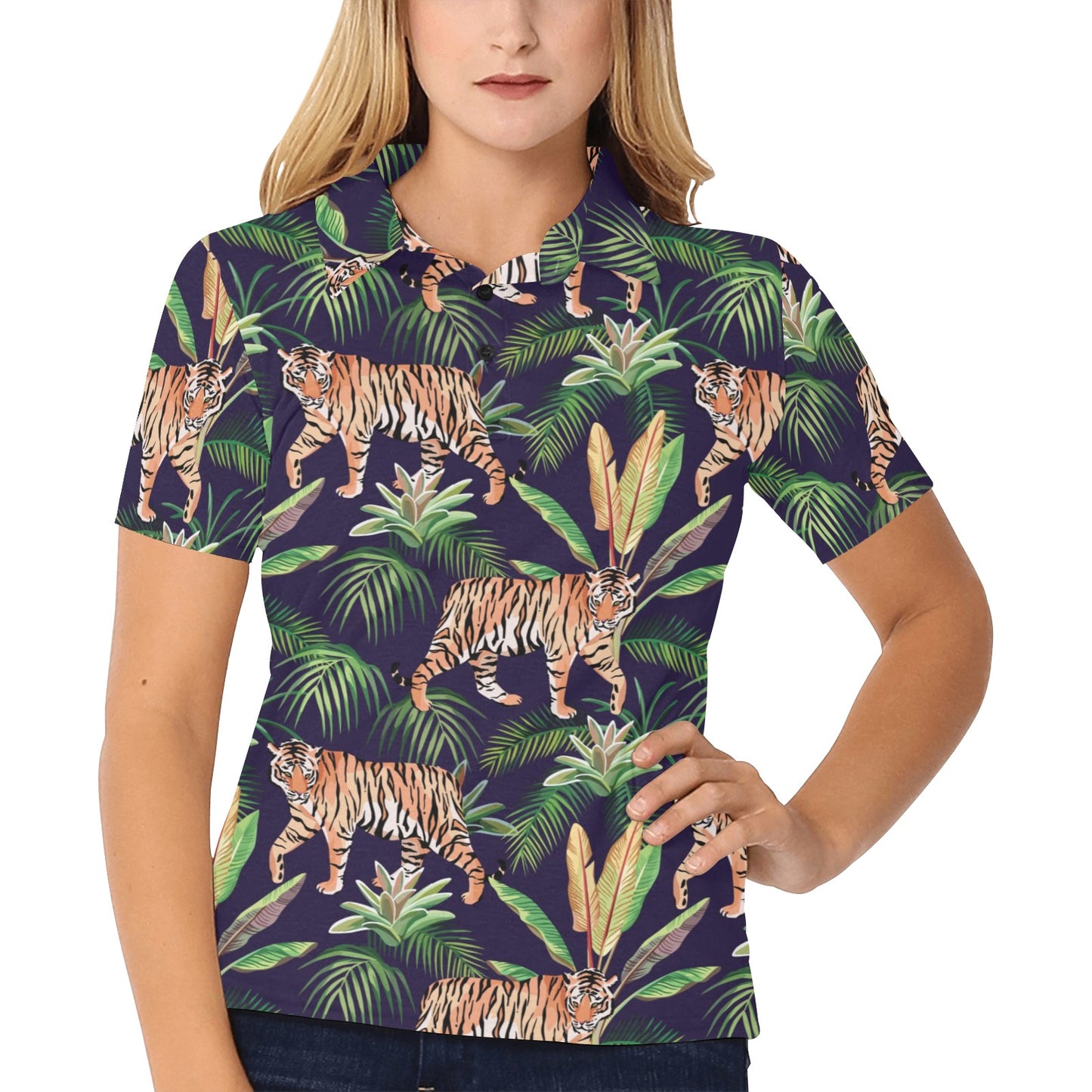 Tiger Jungle Women's Polo Shirt