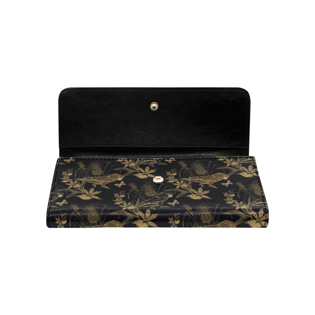 Parakeet Pattern Print Design A05 Women's Trifold Wallet