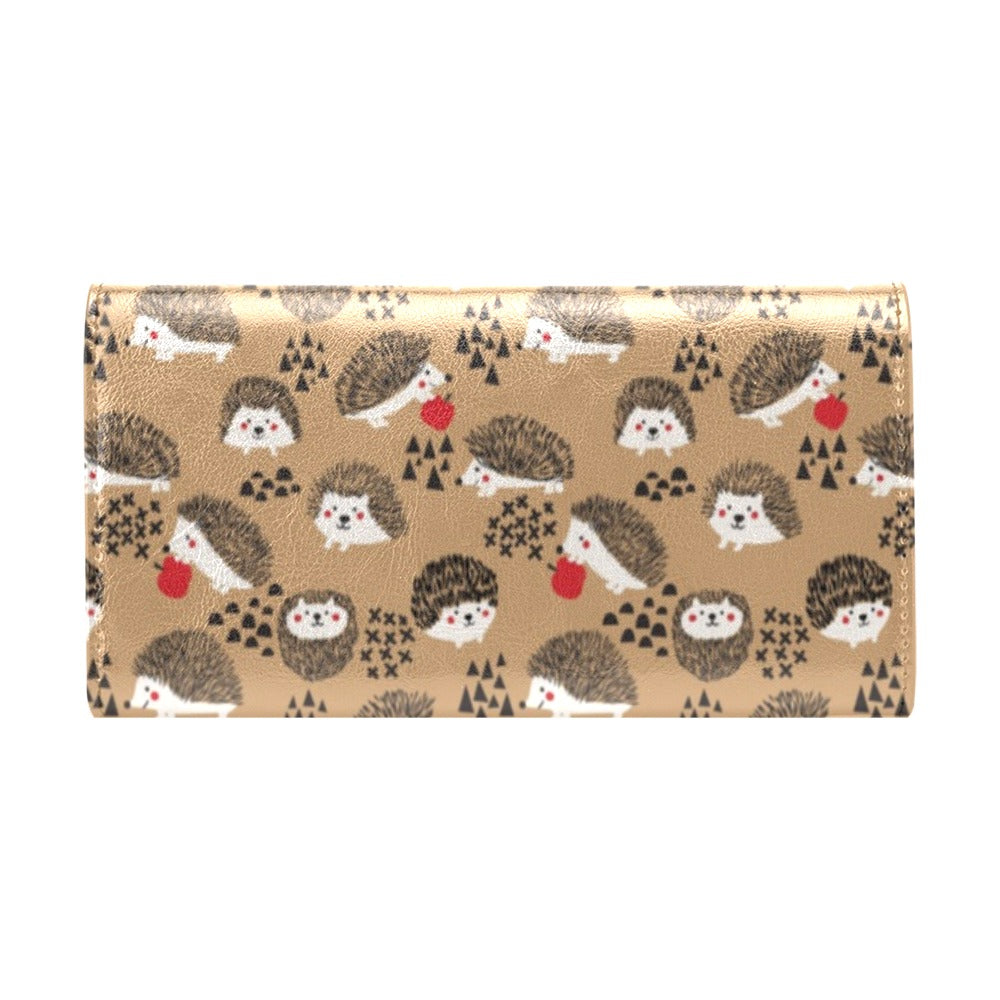 Hedgehog Print Design LKS403 Women's Trifold Wallet