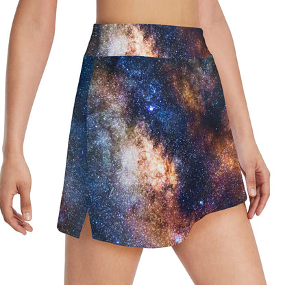 Celestial Milky way Galaxy 17" Golf & Pickleball Skort with Pockets