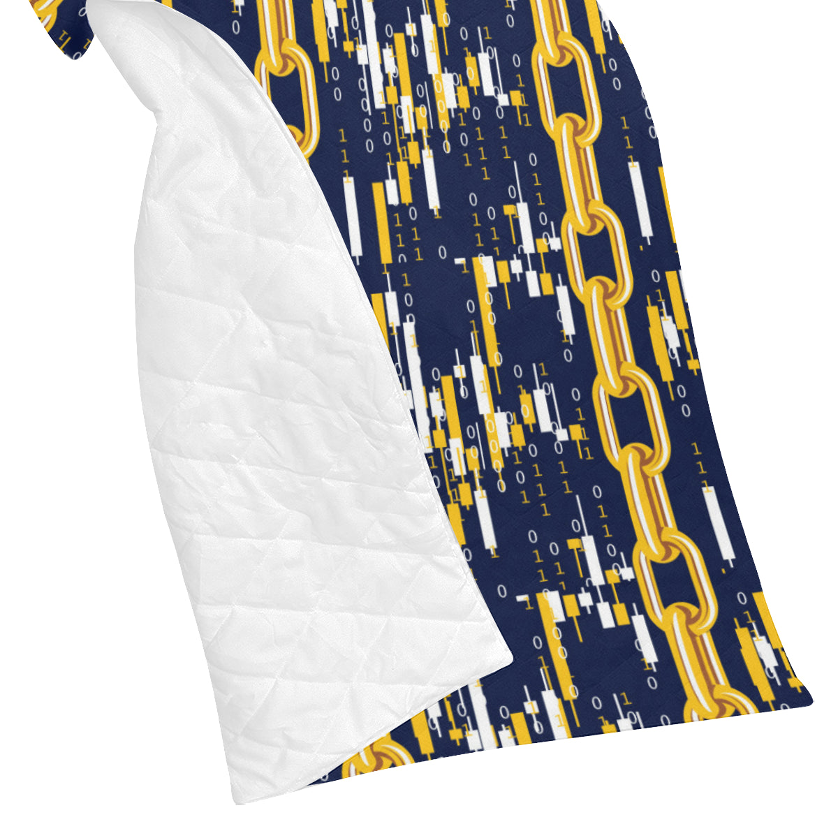 Cryptocurrency Chain Pattern Print Design 03 Premium Quilt