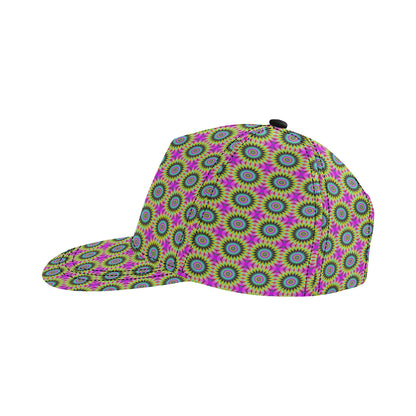 Optical illusion Flower Rainbow Style Snapback Cap