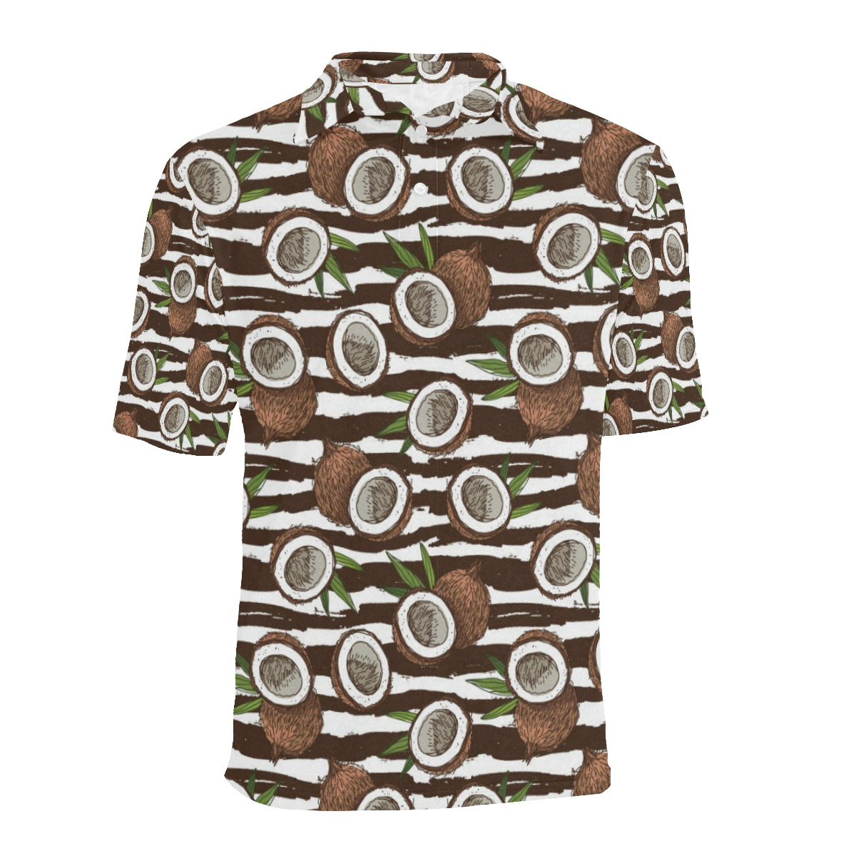 Coconut Pattern Print Design CN04 Men Polo Shirt
