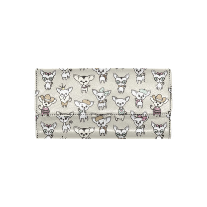Chihuahua Pattern Print Design 02 Women's Trifold Wallet