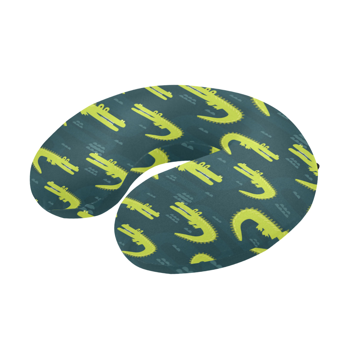 Alligator Pattern Print Design 03 U-Shaped Travel Neck Pillow