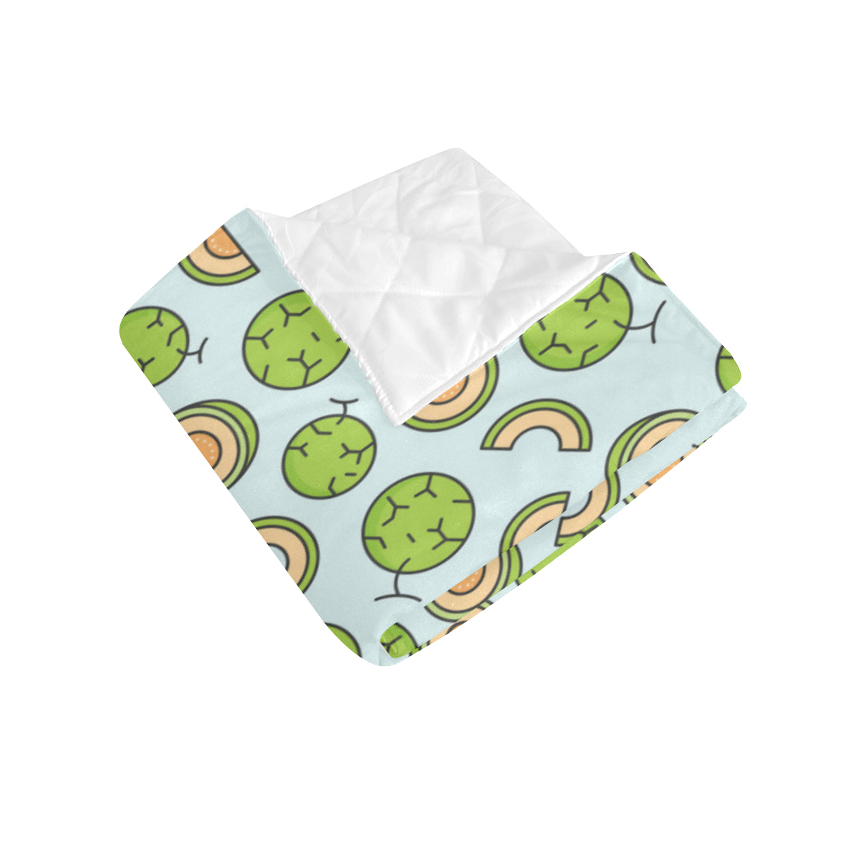 Cantaloupe Pattern Print Design 02 Premium Quilt