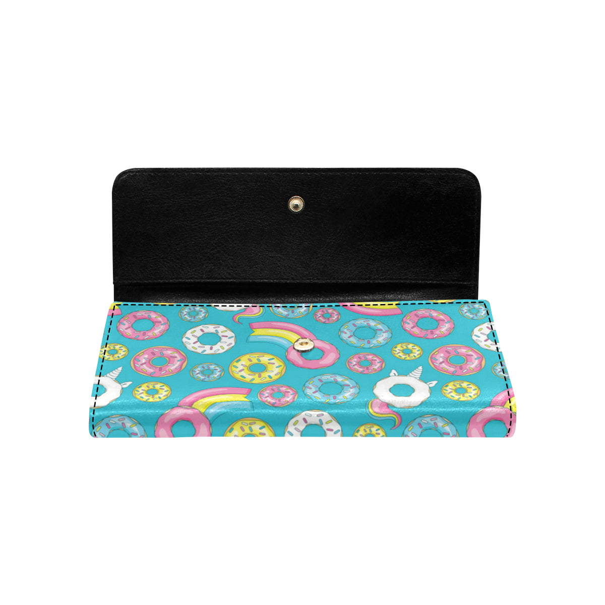 Donut Pattern Print Design DN013 Women's Trifold Wallet