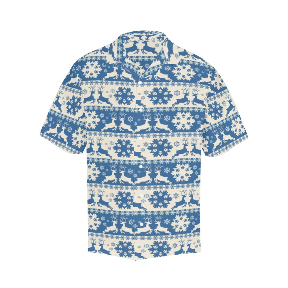 Reindeer Print Design LKS401 Men's Men's Hawaiian Shirt