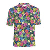 Hibiscus Print Design LKS3010 Men Polo Shirt