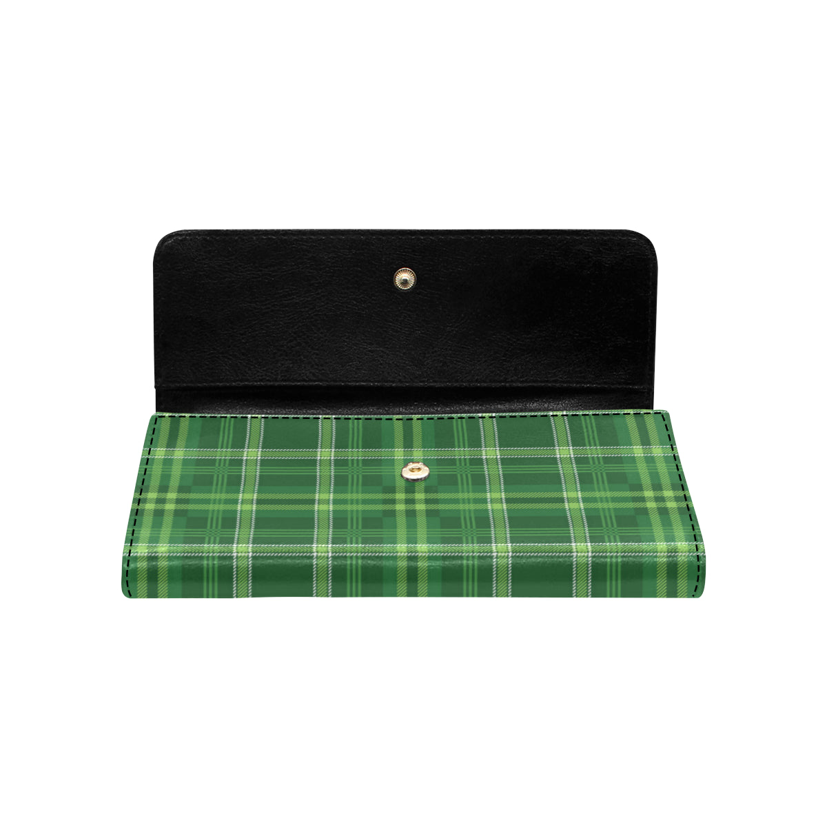 Irish Plaid Pattern Print Design 02 Women's Trifold Wallet