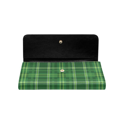 Irish Plaid Pattern Print Design 02 Women's Trifold Wallet