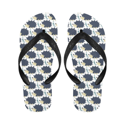 Hedgehog Print Design LKS401 Flip Flops
