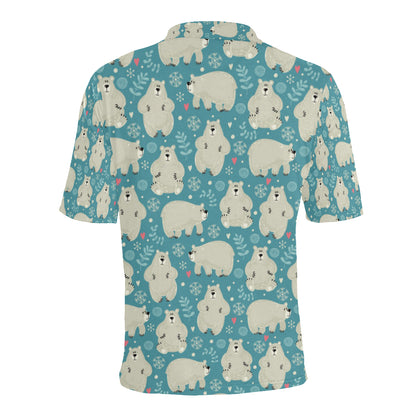 Bear Pattern Print Design BE04 Men Polo Shirt