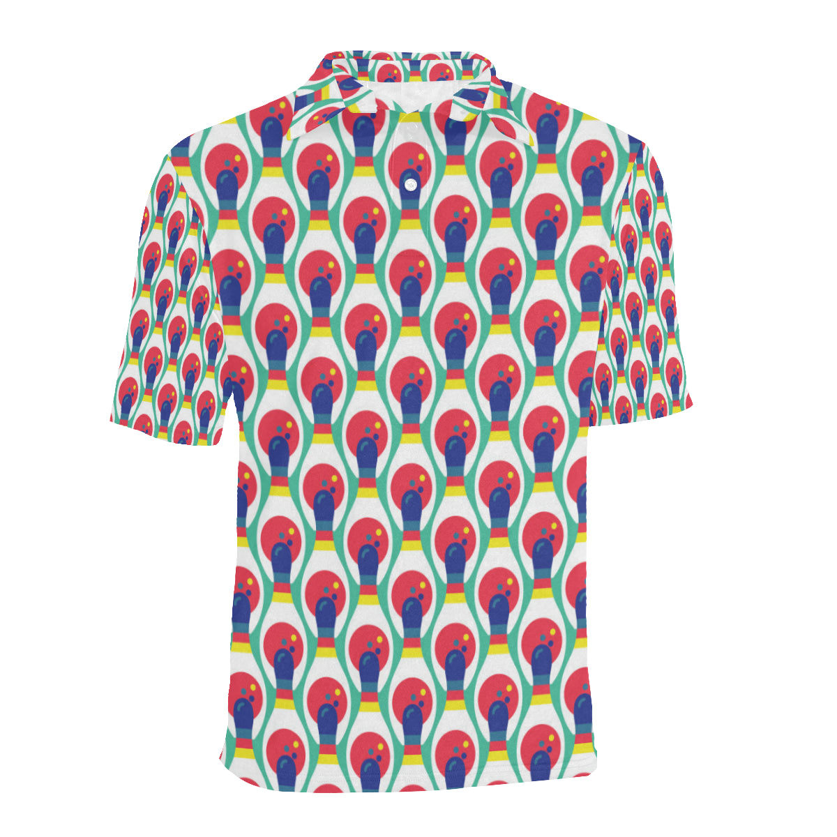 Bowling Pattern Print Design 05 Men Polo Shirt