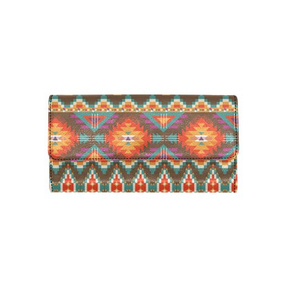 Native Pattern Print Design A01 Women's Trifold Wallet
