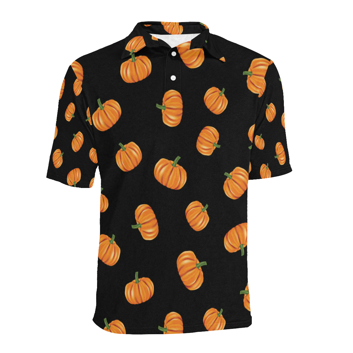 Pumpkin Pattern Print Design A05 Men Polo Shirt