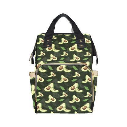 Avocado Pattern Print Design AC07 Diaper Bag Backpack