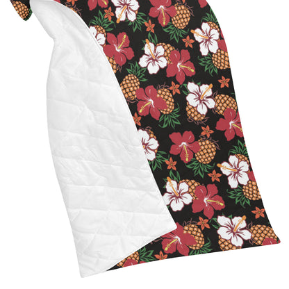 Hawaiian Themed Pattern Print Design H013 Premium Quilt