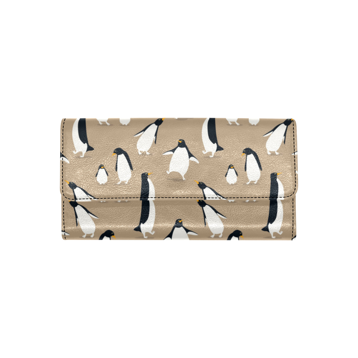 Penguin Pattern Print Design A01 Women's Trifold Wallet