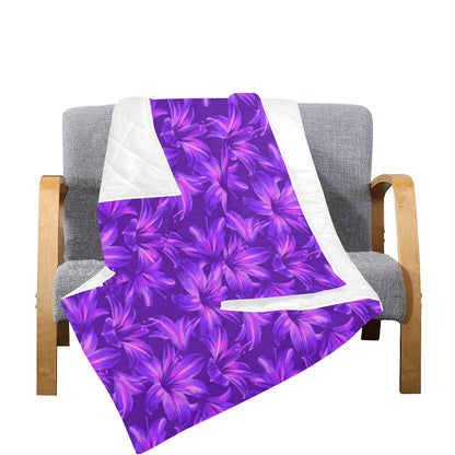 Amaryllis Pattern Print Design AL03 Premium Quilt