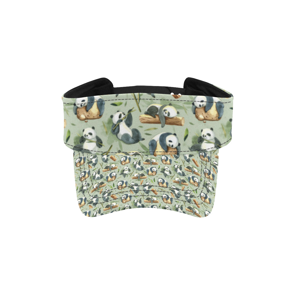 Panda Bear Design Bamboo Print Unisex Sun Visor