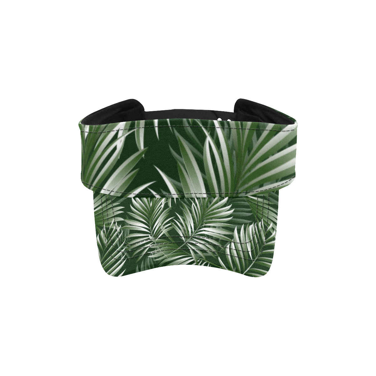 White Green Tropical Palm Leaves Unisex Sun Visor