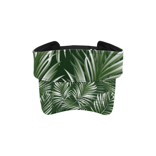 White Green Tropical Palm Leaves Unisex Sun Visor