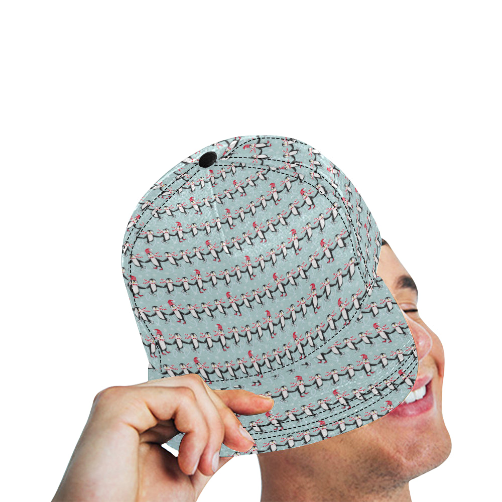 Penguin Sking Design Snapback Cap