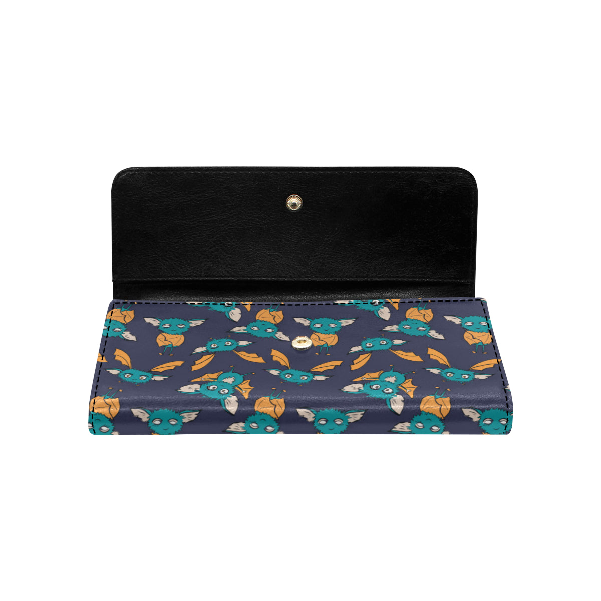 Bat Pattern Print Design 07 Women's Trifold Wallet